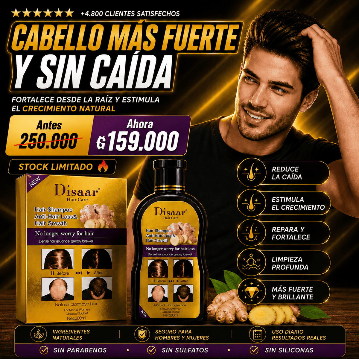 Shampoo Anti-Caída & Regenera de cabello