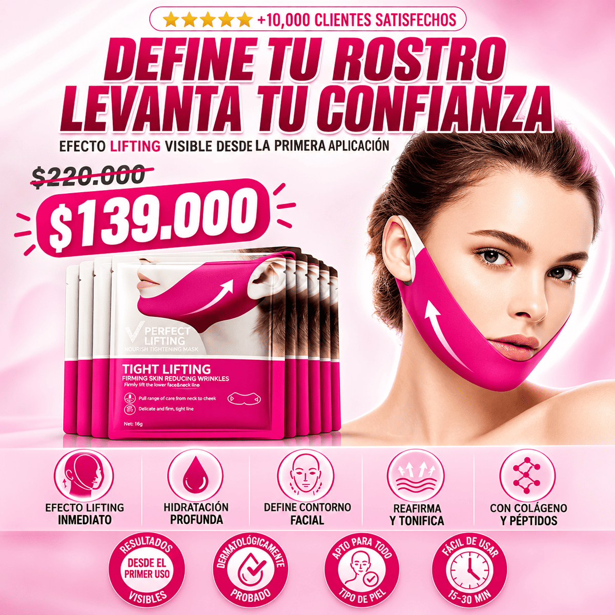 PARCHE - MASCARILLA PARA REDUCIR PAPADA