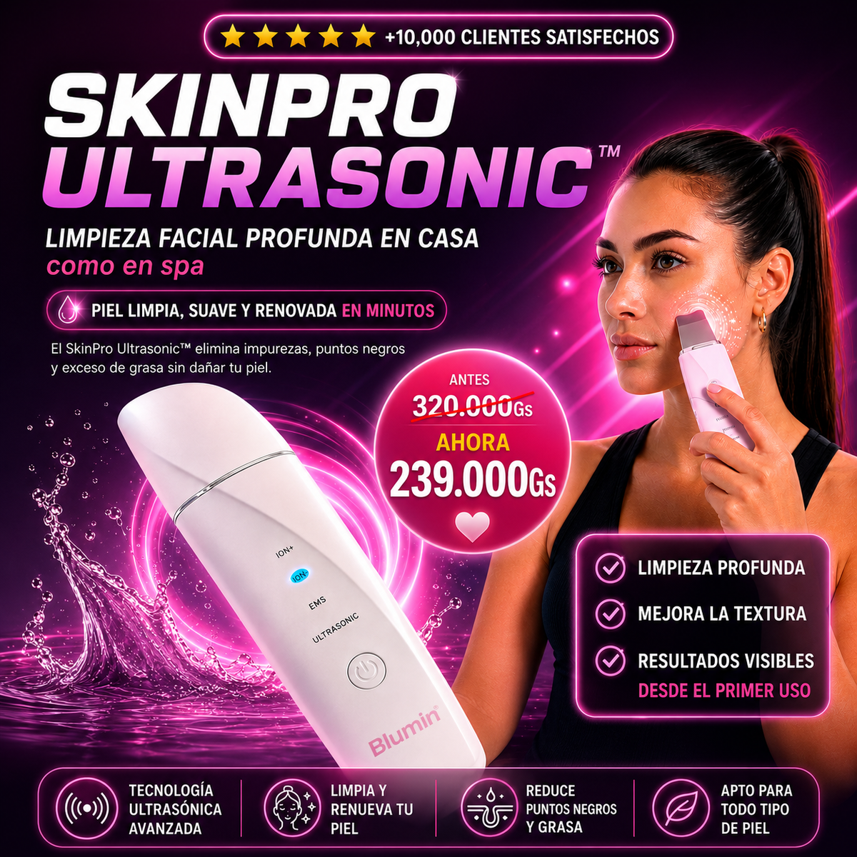 LIMPIADOR FACIAL ULTRASONICO
